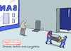 Cartoon: Senioren bargeldlos (small) by Pfohlmann tagged bargeld,digitalisierung,bargeldlos,kartenzahlung,handy,kontaktlos,bezahlen,geldautomaten,bank,sparkasse,bankfilialen