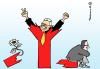 Cartoon: Sieger (small) by Pfohlmann tagged roland koch hessen landtagswahl 2009 ministerpräsident ypsilanti schäfer gümbel sonnenblume sieg sieger victory