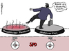 Cartoon: SPD-Herdplattform (small) by Pfohlmann tagged karikatur,cartoon,2014,color,farbe,deutschland,spd,gabriel,linker,flügel,magdeburger,plattform,herdplatte,links,strömung,parteivorsitzender,partei,seeheimer,kreis