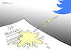 Cartoon: Twitterschiss (small) by Pfohlmann tagged karikatur,cartoon,color,farbe,2018,global,welt,eu,usa,g7,twitter,trump,präsident,vogelschiss,vogelscheiße,vogelkacke,abschlusserklärung,gipfel,gipfeltreffen,absage,eklat,abreise