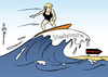 Cartoon: Westerwelle (small) by Pfohlmann tagged westerwelle,merkel,bundeskanzlerin,bundestagswahl,welle,surfen,surfbrett,kanzleramt