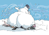 Cartoon: Winterhintern (small) by Pfohlmann tagged zivilisation,natur,winter,schnee,eis,glätte,verkehr,elli,sturm,wetter,unwetter,bahn,infrastruktur,autos,schulen,wetterkatastrophe,schneemann,schneefrau,handy,smartphone,wind,kälte,hintern,po,menschen