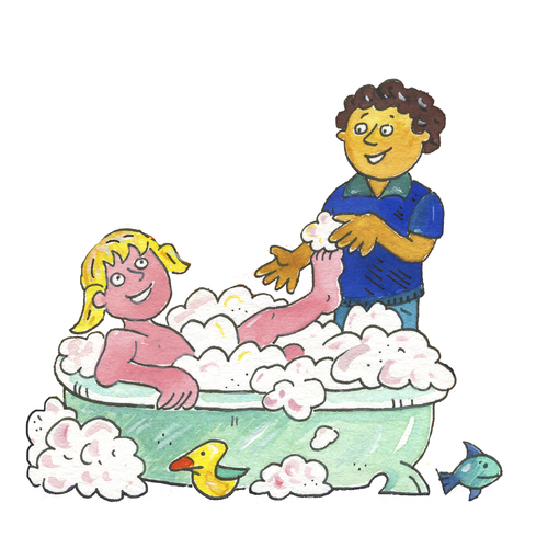 Cartoon: baden Badewanne (medium) by sabine voigt tagged baden,badewanne,hygiene,waschen,erziehung,kindergarten,schule,schaum,waschmittel,ökologie,umwelt,resorcen