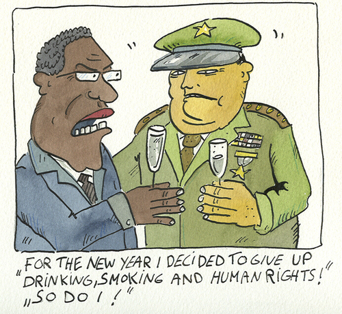 Cartoon: Diktator Diktatur (medium) by sabine voigt tagged diktator,diktatur,militär,foltert,zwang,unrecht