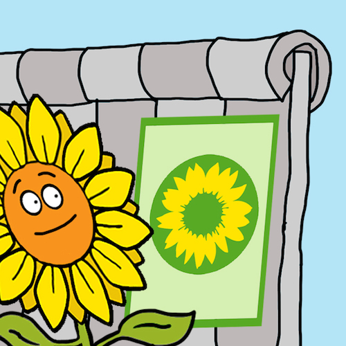 Cartoon: Wahlkampf Grüne Sonnenblume (medium) by sabine voigt tagged wahlkampf,grüne,sonnenblume,plakat,digital,parteiarbeit,parteitag,online,parteien,bundestagswahl,ökologie,klima,starkregen,klimawandel,wasser,hitze
