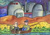Cartoon: atomkraft reaktor (small) by sabine voigt tagged atomkraft,reaktor,nuklear,strom,energie,umwelt,radioaktiv,krebs,gesundheit,krankheit