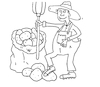 Cartoon: Bauer Kartoffeln (small) by sabine voigt tagged bauer,kartoffeln,landwirtschaft,ernte,ernährung,ökologie,pflanzen,kohlenhydrate