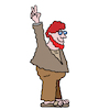 Cartoon: Birkenstock  Hippy (small) by sabine voigt tagged birkenstock,hippy,öko,ökologie,freak,kiffer,hipster,bart
