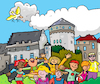 Cartoon: Burg Kinder (small) by sabine voigt tagged burg,kinder,aachen,stollwerk,ferien,freizeit,gruppe,reisen,schule,museum,sehenswürdigkeit,ritter