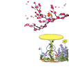 Cartoon: garten blüten Kirsche (small) by sabine voigt tagged garten,blüten,kirsche,ferien,urlaub,entspannung