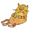 Cartoon: Katze (small) by sabine voigt tagged katze,haustier,tier,säugetier,umwelt,natur