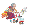 Cartoon: mobil im alter (small) by sabine voigt tagged generationen,generation,gap,alt,jung,technologie,renten,rentenvertrag,erbe,mobilität