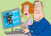 Cartoon: schädlinge Hausbock (small) by sabine voigt tagged schädlinge,hausbock,computer,insekten,haus,versicherung,kammerjäger,befall,firma,gift