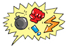 Cartoon: Sprechblase Konflikt (small) by sabine voigt tagged sprechblase,konflikt,streit,drohung,ärger,wut,comic,gewalt,bombe,agression