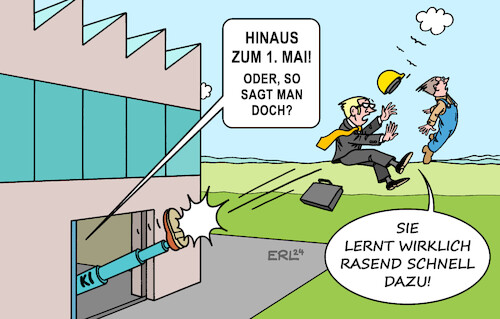 Cartoon: 1. Mai (medium) by Erl tagged illustration,politik,erster,mai,tag,der,arbeit,veränderung,ki,verdrängung,mensch,karikatur,erl,illustration,politik,erster,mai,tag,der,arbeit,veränderung,ki,verdrängung,mensch,karikatur,erl