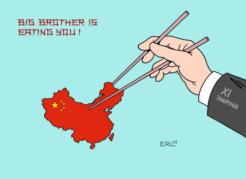 Cartoon: ... und als Nachspeise Taiwan II (medium) by Erl tagged politik,china,machthaber,staatsoberhaupt,staatspräsident,xi,jinping,machtfülle,mao,zedong,tse,tung,parteitag,kommunistische,partei,kp,ziel,fernziel,annexion,taiwan,einverleibung,chinesisch,essen,stäbchen,nachspeise,karikatur,erl,politik,china,machthaber,staatsoberhaupt,staatspräsident,xi,jinping,machtfülle,mao,zedong,tse,tung,parteitag,kommunistische,partei,kp,ziel,fernziel,annexion,taiwan,einverleibung,chinesisch,essen,stäbchen,nachspeise,karikatur,erl