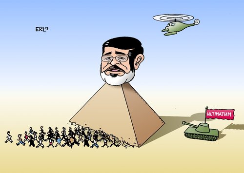 Cartoon: Ägypten (medium) by Erl tagged pyramide,hubschrauber,panzer,militär,ultimatum,schwinden,rückhalt,basis,demonstration,protest,versagen,misswirtschaft,regierung,muslimbruder,muslimbruderschaft,islam,mursi,präsident,ägypten,ägypten,präsident,mursi,islam,muslimbruderschaft,muslimbruder,regierung,misswirtschaft,versagen,protest,demonstration,basis,rückhalt,schwinden,ultimatum,militär,panzer,hubschrauber,pyramide