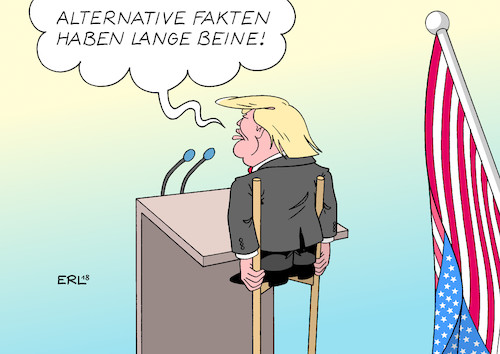 Cartoon: Alternative Fakten (medium) by Erl tagged unwort,des,jahres,alternative,fakten,kellyanne,conway,beraterin,wahlkampf,leiterin,präsident,donald,trump,amtseinführung,streit,zahl,besucher,zuschauer,beweis,fernsehbilder,lüge,rechtspopulismus,nationalismus,rassismus,lügen,haben,kurze,beine,stelzen,usa,flagge,karikatur,erl,unwort,des,jahres,alternative,fakten,kellyanne,conway,beraterin,wahlkampf,leiterin,präsident,donald,trump,amtseinführung,streit,zahl,besucher,zuschauer,beweis,fernsehbilder,lüge,rechtspopulismus,nationalismus,rassismus,lügen,haben,kurze,beine,stelzen,usa,flagge,karikatur,erl