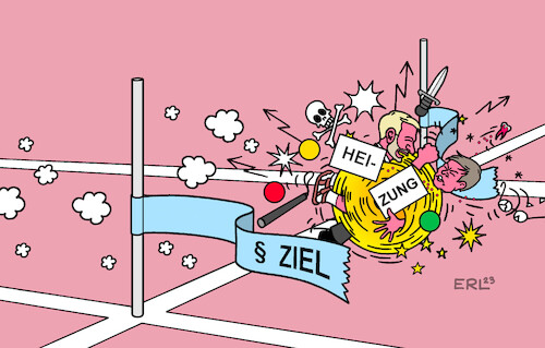 Cartoon: Am Ziel (medium) by Erl tagged politik,regierung,ampel,spd,grüne,fdp,wirtschaftsminister,robert,habeck,gebäude,energie,gesetz,heizungsgesetz,handwerk,fehler,menschen,angst,streit,finanzminister,christian,lindner,bundestag,beschluss,ziel,ziellinie,karikatur,erl,politik,regierung,ampel,spd,grüne,fdp,wirtschaftsminister,robert,habeck,gebäude,energie,gesetz,heizungsgesetz,handwerk,fehler,menschen,angst,streit,finanzminister,christian,lindner,bundestag,beschluss,ziel,ziellinie,karikatur,erl