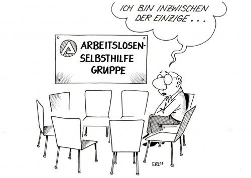 Cartoon: arbeitslos (medium) by Erl tagged arbeitslosigkeit,selbsthilfegruppe,jobless,person,support,group,,arbeitslosigkeit,selbsthilfegruppe,jobless,person,support,group,unterstüzung,arbeitlos,arbeit,armut,arbeitsamt,hartz4,hilflosigkeit,allein,einzige,zweifel,angst