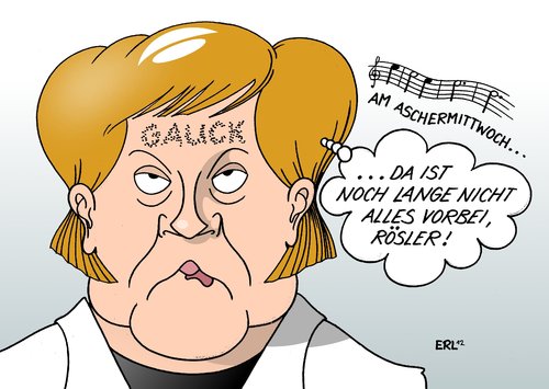 Cartoon: Aschermittwoch (medium) by Erl tagged bundespräsident,rücktritt,christian,wulff,affären,freunde,kredit,urlaub,nachfolge,kandidat,joachim,gauck,koalition,schwarz,gelb,cdu,csu,fdp,streit,koalitionskrise,philipp,rösler,bundeskanzlerin,angela,merkel,einlenken,asche,haupt,aschermittwoch,bundespräsident,wulff,affären,rücktritt,rösler,gauck,koalition