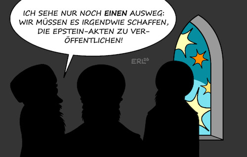 Cartoon: Ausweg (medium) by Erl tagged usa,krieg,bombardierung,iran,ausweg,veröffentlichung,epstein,akten,gefahr,präsident,trump,karikatur,erl,usa,krieg,bombardierung,iran,ausweg,veröffentlichung,epstein,akten,gefahr,präsident,trump,karikatur,erl