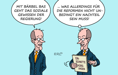 Cartoon: Bärbel Bas (medium) by Erl tagged politik,regierung,arbeitsministerin,bärbel,bas,rücktritt,soziales,gewissen,kanzler,merz,reformen,einschnitte,kürzungen,karikatur,erl,politik,regierung,arbeitsministerin,bärbel,bas,rücktritt,soziales,gewissen,kanzler,merz,reformen,einschnitte,kürzungen,karikatur,erl