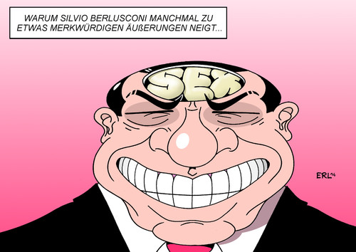 Cartoon: Berlusconi (medium) by Erl tagged berlusconi,silvio,politiker,italien,bemerkung,interview,deutschland,kz,nationalsozialismus,eu,martin,schulz,berlusconi,silvio,politiker,italien,sex,bemerkung,interview,deutschland,kz,nationalsozialismus,eu,martin,schulz