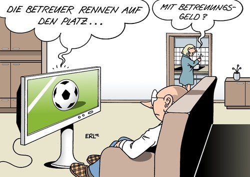 Cartoon: Betreuungsgeld (medium) by Erl tagged debatte,bundestag,betreuungsgeld,fußball,em,europameisterschaft,betreuungsgeld,bundestag,debatte,fußball,em,europameisterschaft