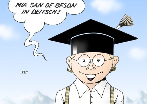 Cartoon: Bildungsstudie (medium) by Erl tagged bildungsstudie,test,schule,schüler,bayern,baden,württemberg,deutsch,text,verständnis,bildungsstudie,test,schule,schüler,bayern,baden,württemberg,deutsch,text,verständnis,bildung,wissen,lernen