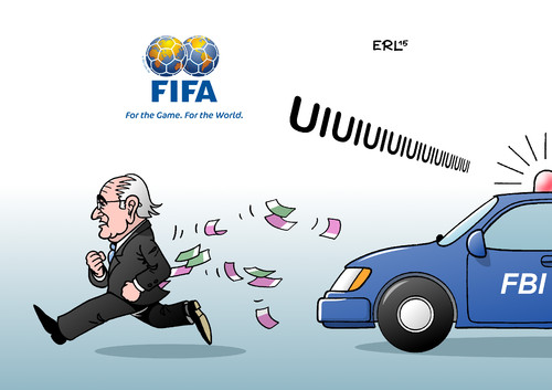 Cartoon: Blatter 1 (medium) by Erl tagged fifa,fußball,weltverband,verband,korruption,bestechung,verhaftung,kriminaltät,geld,gier,geldgier,geldmaschine,gewinn,profit,umsatz,weltmeisterschaft,vergabe,russland,katar,rücktritt,präsident,joseph,blatter,ermittlungen,fbi,usa,sport,spiel,karikatur,erl,fifa,fußball,weltverband,verband,korruption,bestechung,verhaftung,kriminaltät,geld,gier,geldgier,geldmaschine,gewinn,profit,umsatz,weltmeisterschaft,vergabe,russland,katar,rücktritt,präsident,joseph,blatter,ermittlungen,fbi,usa,sport,spiel