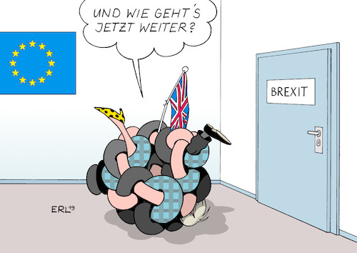 Cartoon: Brexit (medium) by Erl tagged politik,brexit,großbritannien,gb,uk,austritt,eu,europäische,union,premierministerin,theresa,may,vertrag,abstimmung,parlament,niederlage,folge,ungewissheit,ungeordneter,chaos,verschiebung,zweites,referendum,karikatur,erl,politik,brexit,großbritannien,gb,uk,austritt,eu,europäische,union,premierministerin,theresa,may,vertrag,abstimmung,parlament,niederlage,folge,ungewissheit,ungeordneter,chaos,verschiebung,zweites,referendum,karikatur,erl