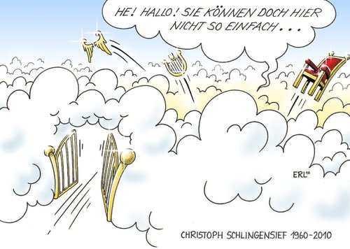 Cartoon: Christoph Schlingensief (medium) by Erl tagged christoph,schlingensief,1960,2010,tod,krebs,lungenkrebs,regisseur,autor,rebell,genie,wachrütteln,himmel,christoph schlingensief,1960,2010,tod,lungenkrebs,regisseur,sterben,promi,star,film,christoph,schlingensief