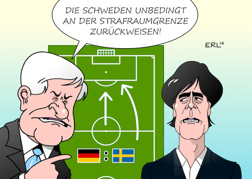 Cartoon: Das Patentrezept (medium) by Erl tagged politik,deutschland,streit,flüchtlingspolitik,asylmasterplan,flüchtlinge,grenze,zurückweisung,patentrezept,innenminister,horst,seehofer,csu,national,alleingang,bundeskanzlerin,angela,merkel,europa,eu,lösung,gipfel,fussball,weltmeisterschaft,2018,russland,spiel,schweden,bundestrainer,joachim,löw,sport,karikatur,erl,politik,deutschland,streit,flüchtlingspolitik,asylmasterplan,flüchtlinge,grenze,zurückweisung,patentrezept,innenminister,horst,seehofer,csu,national,alleingang,bundeskanzlerin,angela,merkel,europa,eu,lösung,gipfel,fussball,weltmeisterschaft,2018,russland,spiel,schweden,bundestrainer,joachim,löw,sport,karikatur,erl