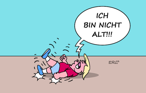 Cartoon: Der Beweis (medium) by Erl tagged politik,usa,wahl,präsidentschaft,kandidat,demokraten,präsident,joe,biden,rückzug,alter,wahrscheinlich,nachfolgerin,kandidatin,vizepräsidentin,kamala,harris,jung,donald,trump,republikaner,alt,aussehen,reaktion,wut,trotz,trotzanfall,kleinkind,karikatur,erl,politik,usa,wahl,präsidentschaft,kandidat,demokraten,präsident,joe,biden,rückzug,alter,wahrscheinlich,nachfolgerin,kandidatin,vizepräsidentin,kamala,harris,jung,donald,trump,republikaner,alt,aussehen,reaktion,wut,trotz,trotzanfall,kleinkind,karikatur,erl