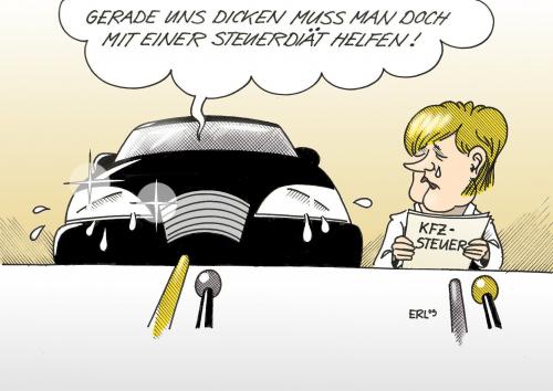 Cartoon: Dicke (medium) by Erl tagged auto,kfz,steuer,hubraum,suv,steuererleichterung,klimaschutz,co2,merkel,auto,autos,automobilindustrie,autoindustrie,hubraum,steuer,kfz,kfz steuer,steuererleichterung,klimaschutz,co2,anglea merkel,cdu,klimawandel,umweltverschmutzung,globale erwärmung,anglea,merkel,globale,erwärmung