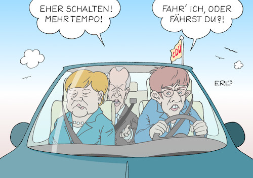 Cartoon: Die Annegretchenfrage (medium) by Erl tagged politik,partei,parteitag,cdu,krise,führung,vorsitz,annegret,kramp,karrenbauer,akk,pleiten,pech,pannen,stolpern,kritik,friedrich,merz,nörgeln,führungsstil,inhalte,auto,fahrstil,fahrerin,frau,mann,gretchenfrage,faust,goethe,karikatur,erl,politik,partei,parteitag,cdu,krise,führung,vorsitz,annegret,kramp,karrenbauer,akk,pleiten,pech,pannen,stolpern,kritik,friedrich,merz,nörgeln,führungsstil,inhalte,auto,fahrstil,fahrerin,frau,mann,gretchenfrage,faust,goethe,karikatur,erl