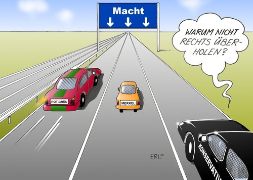 Cartoon: Die Mittelspurschleicherin (medium) by Erl tagged cdu,merkel,flügel,rechts,konservativ,unzufriedenheit,partei,links,mitte,spd,grüne,rot,grün,macht,mittelspur,mittelspurschleicher,langsam,zögerlich,cdu,angela  merkel,rechts,konservativ,unzufriedenheit,partei,links,mitte,spd,grüne,macht,mittelspur,mittelspurschleicher,langsam,zögerlich,angela,merkel