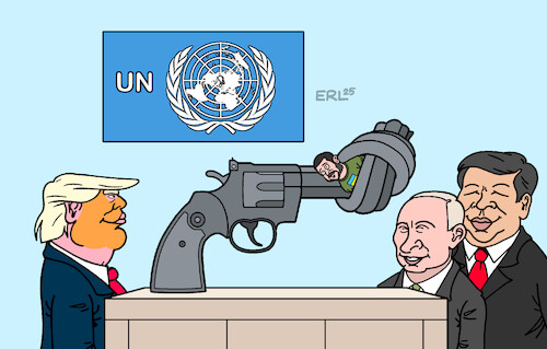 Cartoon: Die neuen UN-Menschen (medium) by Erl tagged politik,un,resolution,moskaufreundlich,ukraine,krieg,frieden,russland,putin,usa,trump,china,xi,karikatur,erl,politik,un,resolution,moskaufreundlich,ukraine,krieg,frieden,russland,putin,usa,trump,china,xi,karikatur,erl