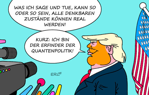 Cartoon: Donald Heisenberg (medium) by Erl tagged politik,physik,100,jahre,quantenphysik,werner,heisenberg,wahrscheinlichkeiten,überraschungen,donald,trump,karikatur,erl,politik,physik,100,jahre,quantenphysik,werner,heisenberg,wahrscheinlichkeiten,überraschungen,donald,trump,karikatur,erl