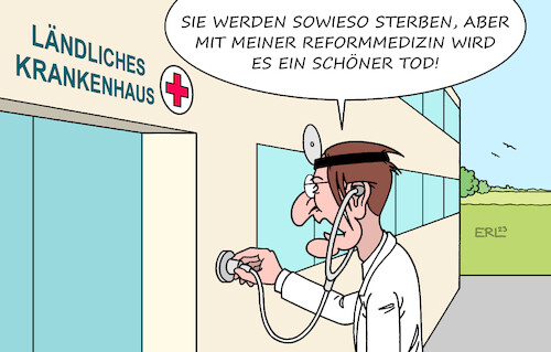 Cartoon: Dr. Lauterbach (medium) by Erl tagged politik,gesundheit,medizin,kliniken,krankenhäuser,klinik,krankenhaus,reform,gesundheitsminister,karl,lauterbach,spd,arzt,schließung,spezialisierung,stadt,land,karikatur,erl,politik,gesundheit,medizin,kliniken,krankenhäuser,klinik,krankenhaus,reform,gesundheitsminister,karl,lauterbach,spd,arzt,schließung,spezialisierung,stadt,land,karikatur,erl