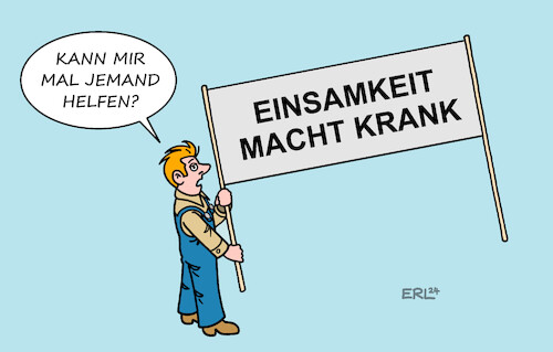 Cartoon: Einsamkeit (medium) by Erl tagged politik,gesellschaft,einsamkeit,familienministerin,lisa,paus,grüne,vorstellung,einsamkeitsbarometer,barometer,menschen,einsam,krank,zahlen,hilfe,gemeinsam,karikatur,erl,politik,gesellschaft,einsamkeit,familienministerin,lisa,paus,grüne,vorstellung,einsamkeitsbarometer,barometer,menschen,einsam,krank,zahlen,hilfe,gemeinsam,karikatur,erl