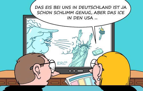 Cartoon: Eis (medium) by Erl tagged politik,winter,wetter,deutschland,eis,schnee,usa,sturm,trump,ice,mord,abschiebungen,karikatur,erl,politik,winter,wetter,deutschland,eis,schnee,usa,sturm,trump,ice,mord,abschiebungen,karikatur,erl
