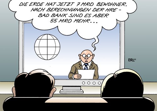 Cartoon: Erdbewohner (medium) by Erl tagged erde,bewohner,bevölkerung,sieben,milliarden,hypo,real,estate,bad,bank,bilanz,verrechnet,rechenfehler,erde,bewohner,bevölkerung,sieben,milliarden,hypo real estate,bad bank,bank,bilanz,verrechnet,hypo,real,estate,bad