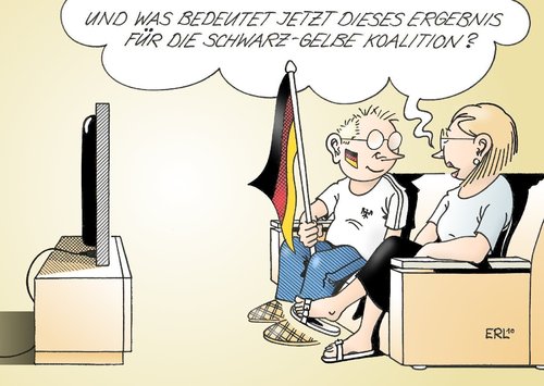 Cartoon: Ergebnis (medium) by Erl tagged fußball,wm,deutschland,england,ergebnis,bedeutung,politik,schwarz,gelb,koalition,fußball,wm,deutschland,england,ergebnis,bedeutung,schwarz,koalition,gelb,politik