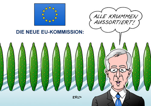 Cartoon: EU-Kommission (medium) by Erl tagged eu,kommission,neu,kommissare,befragung,aussortieren,absegnung,parlament,kommissionspräsident,juncker,gurken,krümmung,gurkentruppe,eu,kommission,neu,kommissare,befragung,aussortieren,absegnung,parlament,kommissionspräsident,juncker,gurken,krümmung,gurkentruppe