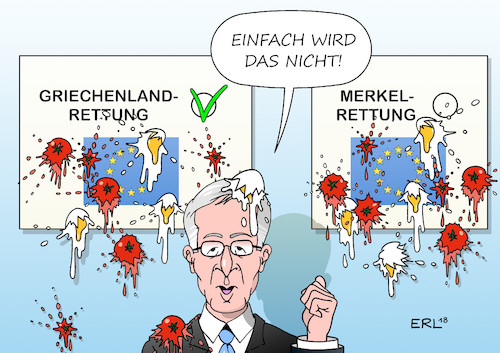 Cartoon: EU (medium) by Erl tagged politik,eu,europa,europäische,union,griechenland,schuldenkrise,hilfe,reformen,sparkurs,armut,rettung,bundeskanzlerin,angela,merkel,flüchtlingspolitik,flüchtlinge,verteilung,widerstand,rechtspopulismus,abschottung,asyl,asylstreit,csu,innenminister,horst,seehofer,masterplan,zurückweisung,grenze,national,alleingang,juncker,karikatur,erl,politik,eu,europa,europäische,union,griechenland,schuldenkrise,hilfe,reformen,sparkurs,armut,rettung,bundeskanzlerin,angela,merkel,flüchtlingspolitik,flüchtlinge,verteilung,widerstand,rechtspopulismus,abschottung,asyl,asylstreit,csu,innenminister,horst,seehofer,masterplan,zurückweisung,grenze,national,alleingang,juncker,karikatur,erl