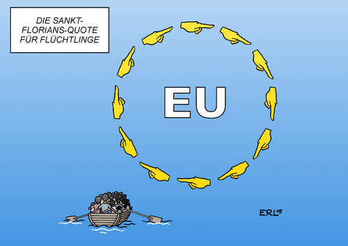 Cartoon: EU Sankt-Florians-Quote (medium) by Erl tagged eu,flüchtlingsquote,europa,flüchtlinge,verteilung,quote,widerstand,europaskeptiker,druck,ablehnung,sankt,florians,prinzip,verschonen,mein,haus,andere,anzünden,karikatur,erl,eu,flüchtlingsquote,europa,flüchtlinge,verteilung,quote,widerstand,europaskeptiker,druck,ablehnung,sankt,florians,prinzip,verschonen,mein,haus,andere,anzünden