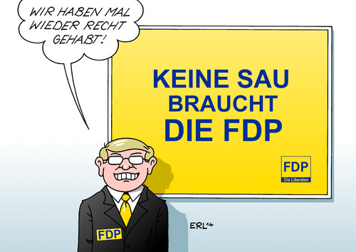 Cartoon: FDP (medium) by Erl tagged landtagswahl,thüringen,brandenburg,partei,afd,aufstieg,verlust,rauswurf,fdp,wahlkampf,plakat,wahlplakat,ironie,wahrheit,landtagswahl,thüringen,brandenburg,partei,afd,aufstieg,verlust,rauswurf,fdp,wahlkampf,plakat,wahlplakat,ironie,wahrheit