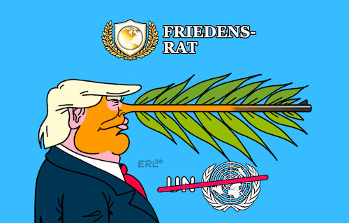 Cartoon: Friedensrat (medium) by Erl tagged politik,usa,trump,gründung,friedensrat,mitglieder,autokraten,diktatoren,geringschätzung,un,frieden,krieg,karikatur,erl,politik,usa,trump,gründung,friedensrat,mitglieder,autokraten,diktatoren,geringschätzung,un,frieden,krieg,karikatur,erl